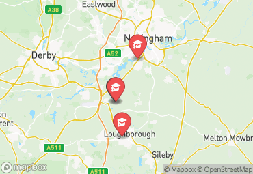 Closest campuses from Bonington Student Village