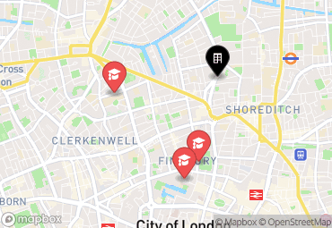 Closest campuses from urbanest Hoxton