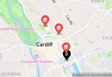 Closest campuses from Lumis Student Living - Cardiff