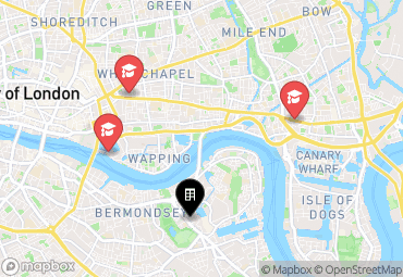 Closest campuses from Surrey Quays Landale House