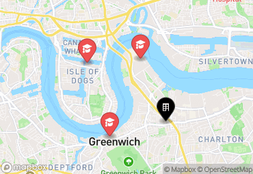 Closest campuses from The Cube - Greenwich