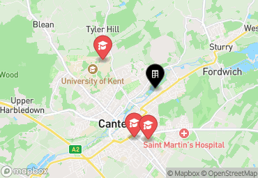 Closest campuses from Canterbury Student Village