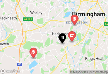 Closest campuses from Metchley Hall