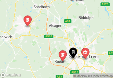 Closest campuses from Keele House