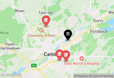 Closest campuses from Canterbury Student Manor