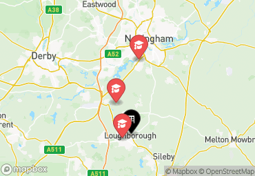 Closest campuses from Study Inn Loughborough - Lemyngton Street