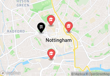 Closest campuses from The Nest - Nottingham