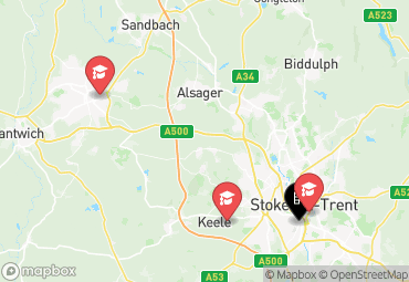 Closest campuses from Stoke Student Village - Poulson House