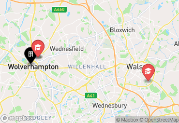 Closest campuses from Student Clubhouse - Wolverhampton