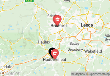 Closest campuses from The Vicarage, Highroyd House