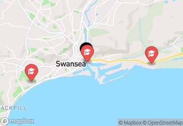 Closest campuses from Crown Place - Swansea